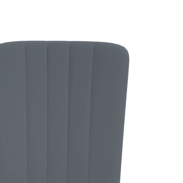 vidaXL Καρέκλες Τραπεζαρίας 2 τεμ. Σκούρο Γκρι Βελούδινες 42x57,5x95cm