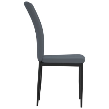 vidaXL Καρέκλες Τραπεζαρίας 4 τεμ. Σκούρο. Γκρι Βελούδινες 42x57,5x95cm