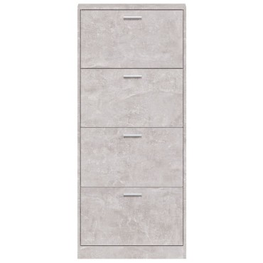 vidaXL Παπουτσοθήκη Γκρι Σκυροδέματος 59x17x150cm Επεξεργασμένο Ξύλο