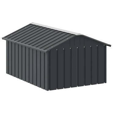 vidaXL Σπιτάκι Σκύλου Ανθρακί 116,5x153x81,5 εκ. Γαλβανισμένο Ατσάλι