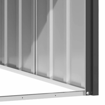 vidaXL Σπιτάκι Σκύλου Ανθρακί 116,5x153x81,5 εκ. Γαλβανισμένο Ατσάλι