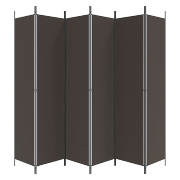 vidaXL Διαχωριστικό Δωματίου με 6 Πάνελ Καφέ 300x220cm από Ύφασμα 1 τεμ.