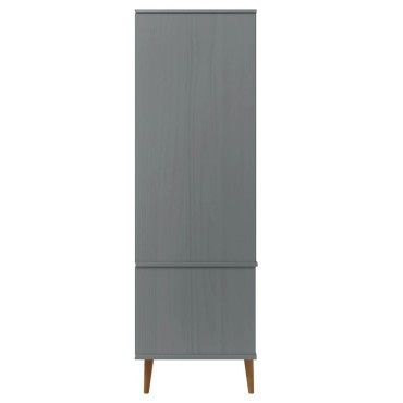 vidaXL Ντουλάπα MOLDE Γκρι 90x55x175cm από Μασίφ Ξύλο Πεύκου 1 τεμ.