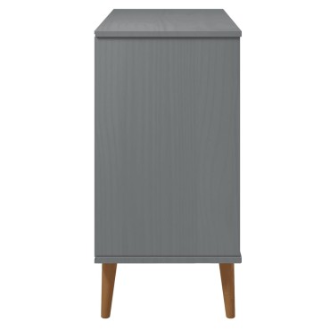 vidaXL Ντουλάπι MOLDE Γκρι 90x40x80cm από Μασίφ Ξύλο Πεύκου 1 τεμ.