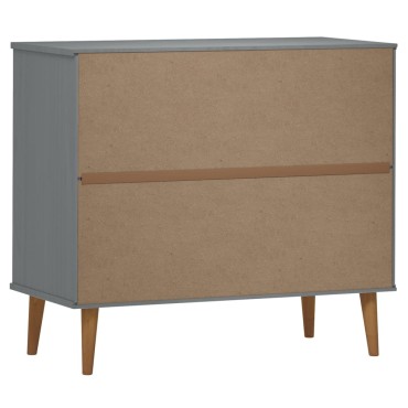 vidaXL Ντουλάπι MOLDE Γκρι 90x40x80cm από Μασίφ Ξύλο Πεύκου 1 τεμ.