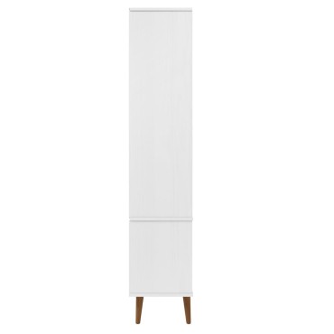 vidaXL Βιτρίνα MOLDE Λευκή 90x35x175cm από Μασίφ Ξύλο Πεύκου 1 τεμ.