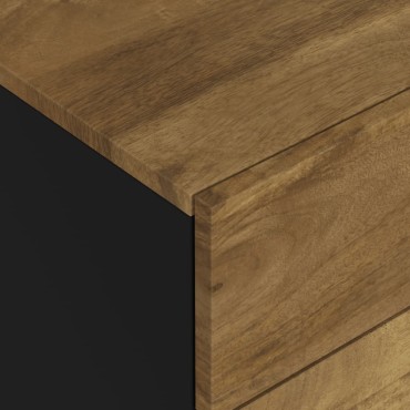 vidaXL Κομοδίνο 50x33x62cm από Μασίφ Ξύλο Μάνγκο & Επεξ. Ξύλο 1 τεμ.