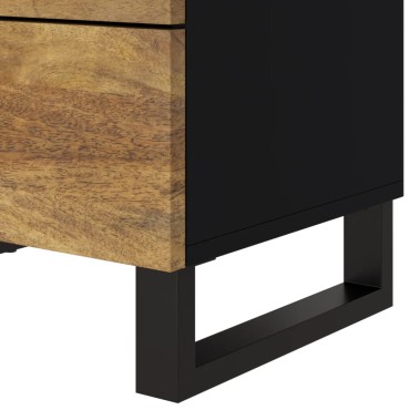 vidaXL Κομοδίνο 50x33x62cm από Μασίφ Ξύλο Μάνγκο & Επεξ. Ξύλο 1 τεμ.