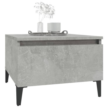 vidaXL Τραπέζια Βοηθητικά 2 τεμ. Γκρι Σκυροδ. 50x46x35cm Επεξ. Ξύλο