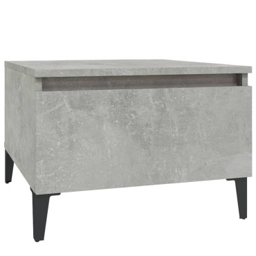 vidaXL Τραπέζια Βοηθητικά 2 τεμ. Γκρι Σκυροδ. 50x46x35cm Επεξ. Ξύλο