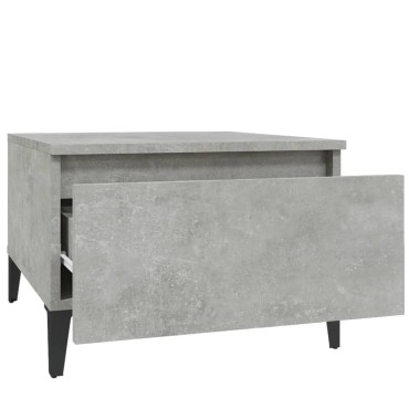 vidaXL Τραπέζια Βοηθητικά 2 τεμ. Γκρι Σκυροδ. 50x46x35cm Επεξ. Ξύλο