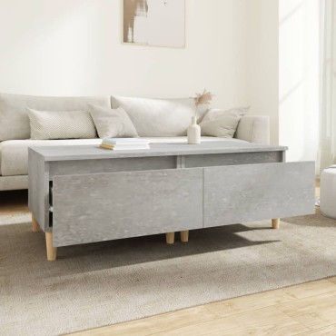 vidaXL Τραπέζια Βοηθητικά 2 τεμ. Γκρι Σκυροδ. 50x46x35cm Επεξ. Ξύλο