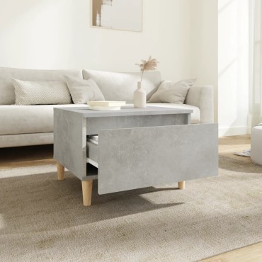vidaXL Τραπέζια Βοηθητικά 2 τεμ. Γκρι Σκυροδ. 50x46x35cm Επεξ. Ξύλο
