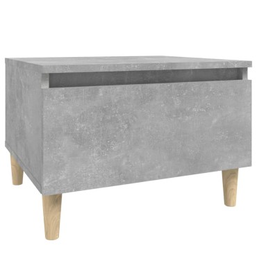 vidaXL Τραπέζια Βοηθητικά 2 τεμ. Γκρι Σκυροδ. 50x46x35cm Επεξ. Ξύλο