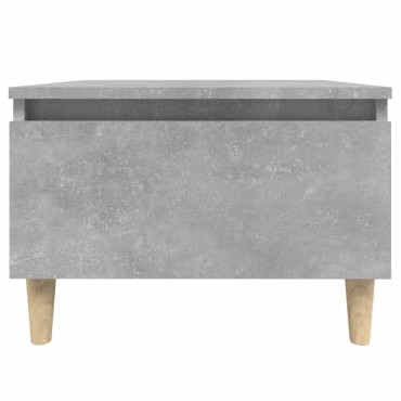 vidaXL Τραπέζια Βοηθητικά 2 τεμ. Γκρι Σκυροδ. 50x46x35cm Επεξ. Ξύλο