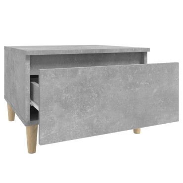 vidaXL Τραπέζια Βοηθητικά 2 τεμ. Γκρι Σκυροδ. 50x46x35cm Επεξ. Ξύλο