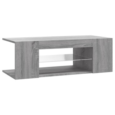 vidaXL Έπιπλο Τηλεόρασης με LED Γκρι Sonoma 90x39x30cm
