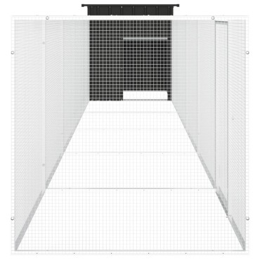 vidaXL Κοτέτσι - Κλουβί Ανθρακί 600x91x100 εκ. από Γαλβανισμένο Χάλυβα