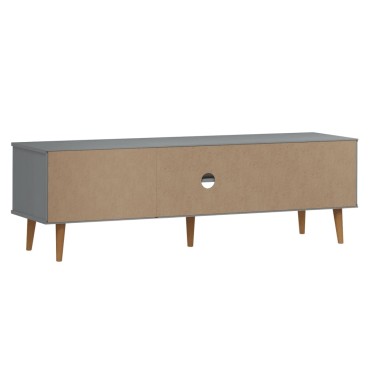 vidaXL Έπιπλο Τηλεόρασης MOLDE Γκρι 158x40x49cm Μασίφ Ξύλο Πεύκου