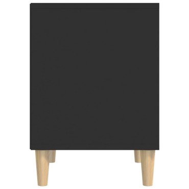 vidaXL Κομοδίνο Μαύρο 40x35x50cm από Επεξεργασμένο Ξύλο 1 τεμ.