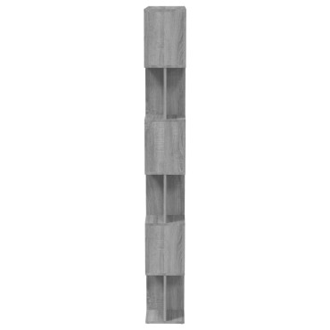 vidaXL Βιβλιοθήκη/Διαχωρ. Χώρου Γκρι Sonoma 80x24x192cm Επεξεργ. Ξύλο 1 τεμ.