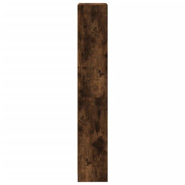 vidaXL Βιβλιοθήκη με 4 Ράφια Καπνιστή Δρυς 40x24x143cm Επεξεργ. Ξύλο 1 τεμ.