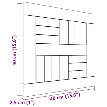 VidaXL Επιφάνεια Τραπεζιού Τετράγωνη 40x40x2,5cm Μασίφ Ξύλο Teak 1 τεμ.