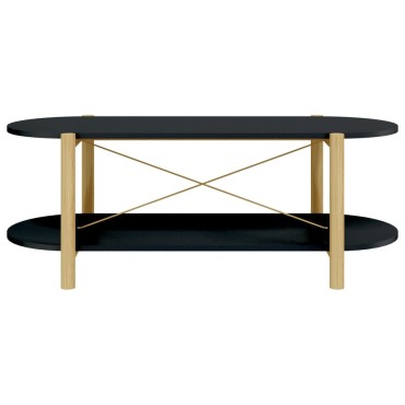 vidaXL Τραπεζάκι Σαλονιού Μαύρο 110x48x40cm από Επεξεργασμένο Ξύλο 1 τεμ.