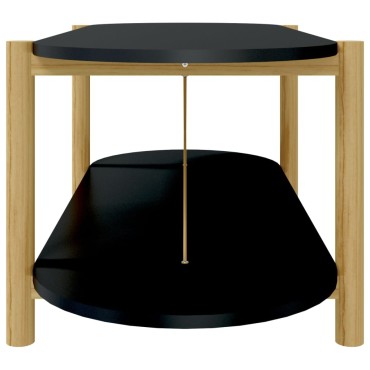 vidaXL Τραπεζάκι Σαλονιού Μαύρο 110x48x40cm από Επεξεργασμένο Ξύλο 1 τεμ.