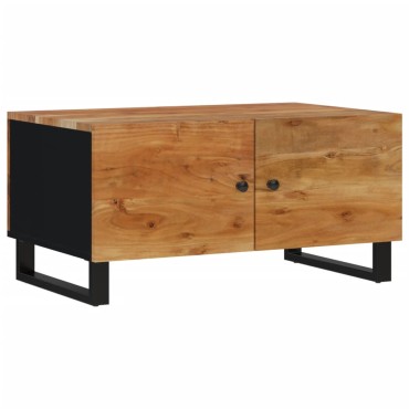 vidaXL Τραπεζάκι Σαλονιού 80x50x40cm Μασίφ Ξύλο Ακακίας & Επεξ. Ξύλο 1 τεμ.