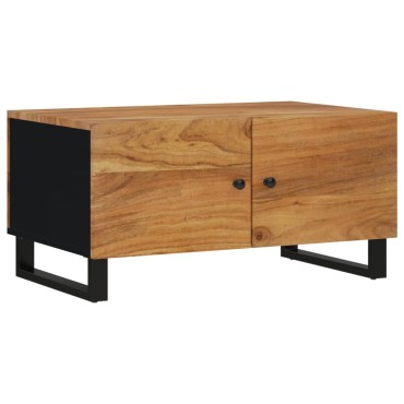 vidaXL Τραπεζάκι Σαλονιού 80x50x40cm Μασίφ Ξύλο Ακακίας & Επεξ. Ξύλο 1 τεμ.