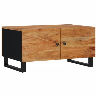 vidaXL Τραπεζάκι Σαλονιού 80x50x40cm Μασίφ Ξύλο Ακακίας & Επεξ. Ξύλο 1 τεμ.