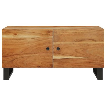 vidaXL Τραπεζάκι Σαλονιού 80x50x40cm Μασίφ Ξύλο Ακακίας & Επεξ. Ξύλο 1 τεμ.