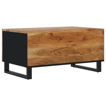 vidaXL Τραπεζάκι Σαλονιού 80x50x40cm Μασίφ Ξύλο Ακακίας & Επεξ. Ξύλο 1 τεμ.