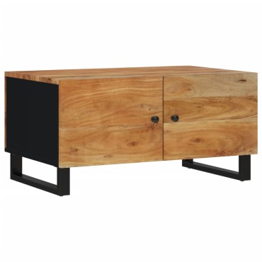 vidaXL Τραπεζάκι Σαλονιού 80x50x40cm Μασίφ Ξύλο Ακακίας & Επεξ. Ξύλο 1 τεμ.