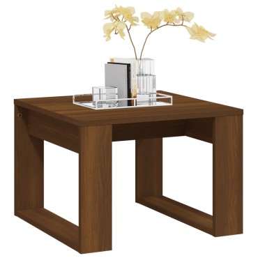 vidaXL Βοηθητικό Τραπέζι Καφέ Δρυς 50x50x35cm Επεξεργασμένο Ξύλο