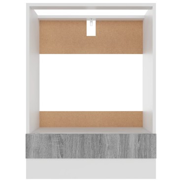 vidaXL Ντουλάπι Φούρνου "Riga" Γκρι Sonoma 60x46x81,5cm από Τεχνητό Ξύλο 1 τεμ.