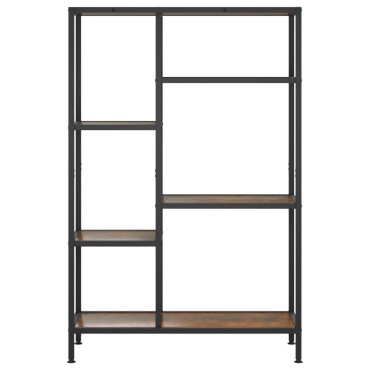 vidaXL Βιβλιοθήκη 80x30x120cm από Ατσάλι και Επεξεργασμένο Ξύλο 1 τεμ.