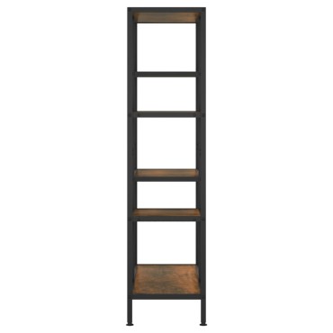 vidaXL Βιβλιοθήκη 80x30x120cm από Ατσάλι και Επεξεργασμένο Ξύλο 1 τεμ.