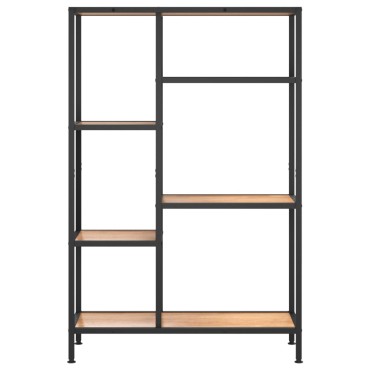 vidaXL Βιβλιοθήκη 80x30x120cm από Ατσάλι και Επεξεργασμένο Ξύλο 1 τεμ.