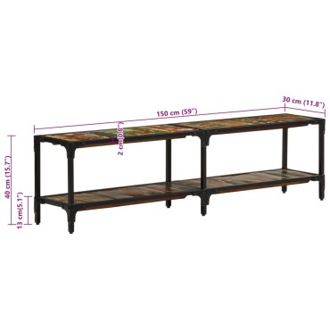 vidaXL Έπιπλο Τηλεόρασης 150x30x40cm από Μασίφ Ανακυκλωμένο Ξύλο