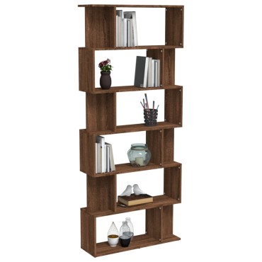 vidaXL Βιβλιοθήκη/Διαχωρ. Χώρου Καφέ Δρυς 80x24x192cm Επεξεργ. Ξύλο 1 τεμ.