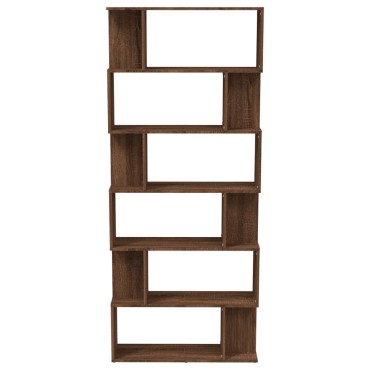 vidaXL Βιβλιοθήκη/Διαχωρ. Χώρου Καφέ Δρυς 80x24x192cm Επεξεργ. Ξύλο 1 τεμ.
