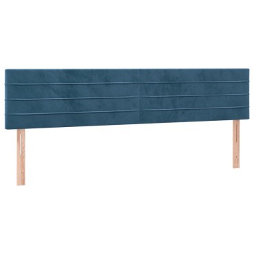 vidaXL Κεφαλάρι Κρεβατιού LED Σκούρο Μπλε 180x5x78/88cm Βελούδινο 1 τεμ.