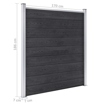 vidaXL Πάνελ Περίφραξης Γκρι 526x186cm από WPC