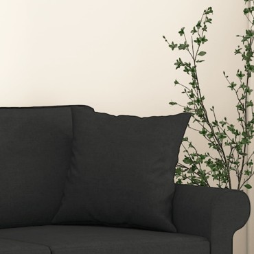 vidaXL Μαξιλάρια Διακοσμητικά 2 τεμ. Μαύρα 40 x 40 εκ. Υφασμάτινα