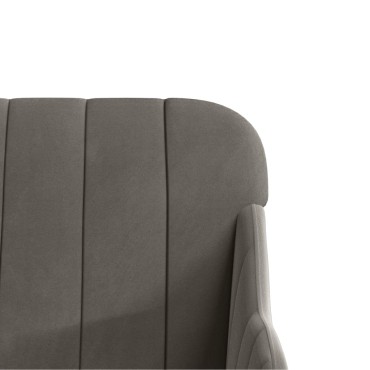 vidaXL Πολυθρόνα Σκούρο Γκρι 63x76x80cm Βελούδινη 1 τεμ.