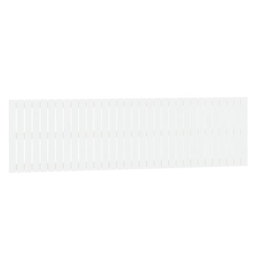 vidaXL Κεφαλάρι Τοίχου Λευκό 204x3x60cm από Μασίφ Ξύλο Πεύκου 1 τεμ.