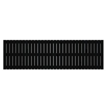 vidaXL Κεφαλάρι Τοίχου Μαύρο 204x3x60cm από Μασίφ Ξύλο Πεύκου 1 τεμ.