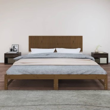 vidaXL Κεφαλάρι Τοίχου Μελί 204x3x60cm από Μασίφ Ξύλο Πεύκου 1 τεμ.